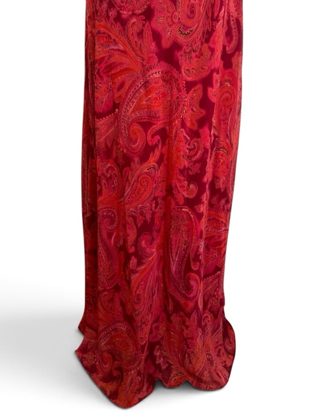 Vintage Patra Red Paisley Maxi Dress Sleeveless Formal Evening Sz 16 Y2K - Picture 8 of 8